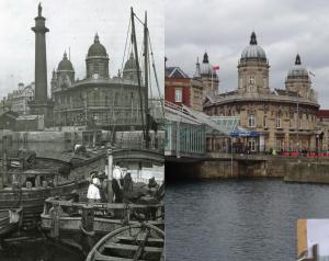 Hull Maritime Museum (the New Dock Office) c1880 and 2014